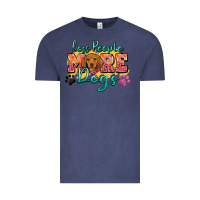Vintage Denim less people more dogs Vintage Tee - Zillion Design Studio