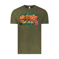 Vintage Olive less people more dogs Vintage Tee - Zillion Design Studio