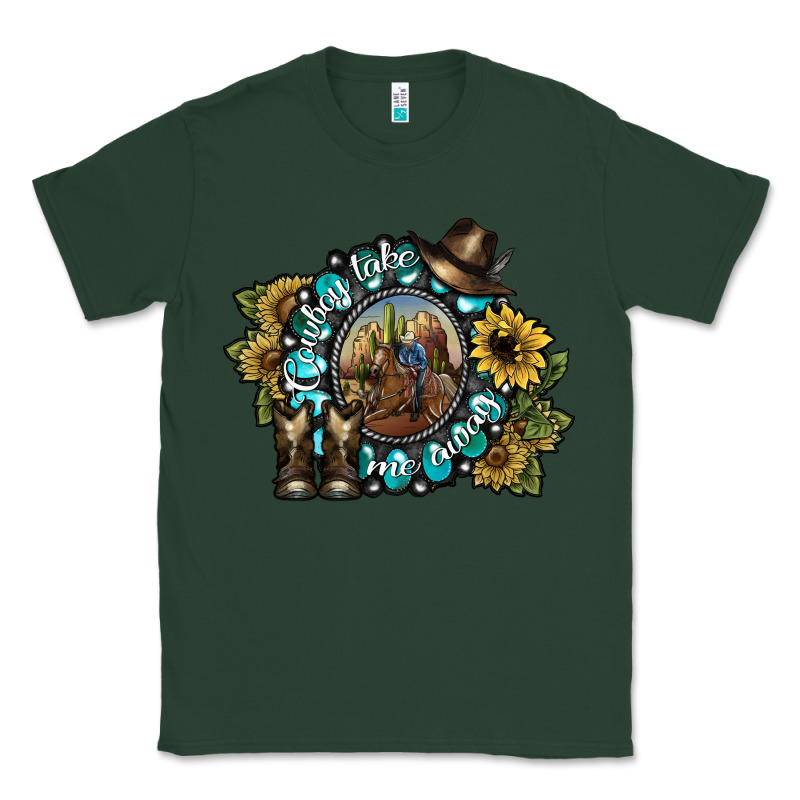 Cowboy Take Me Away 2 Classic Tee by SublimationCraftShop | Teevron