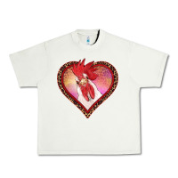 Pistachio valentine's day rooster with leopard heart Urban Heavy Tee - RanaPortraitStore