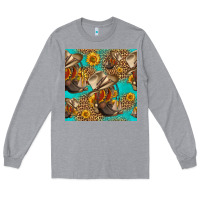 Heather Grey western boots and hat seamless pattern Long Sleeve Tee - HRA Design Shop