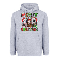 Heather Grey merry christmas heifers Heavyweight Hoodie - Jasminsmagicworld
