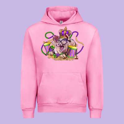Mardi Gras Pig Urban Hoodie Designed By Lillyallendesigns