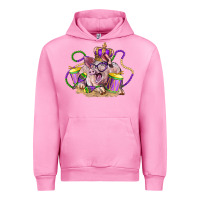 Fuchsia Pink Mardi Gras pig Urban Hoodie - LillyAllenDesigns