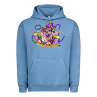 Pigment Pebble Blue Mardi Gras pig Urban Hoodie - LillyAllenDesigns