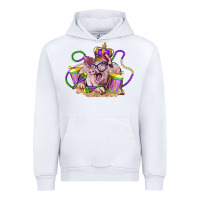 White Mardi Gras pig Urban Hoodie - LillyAllenDesigns