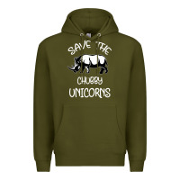 Army Green save the chubby unıcorns Premium Hoodie - Bettercallsaul