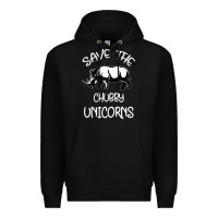 Black save the chubby unıcorns Premium Hoodie - Bettercallsaul