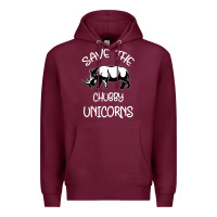 Burgundy save the chubby unıcorns Premium Hoodie - Bettercallsaul