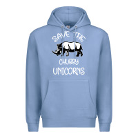Colony Blue save the chubby unıcorns Premium Hoodie - Bettercallsaul