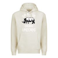 Oatmeal Heather save the chubby unıcorns Premium Hoodie - Bettercallsaul