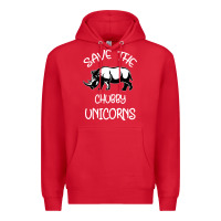 Red save the chubby unıcorns Premium Hoodie - Bettercallsaul