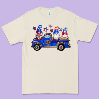 American Flag Gnomes Truck Premium Tee Designed By Artiststas