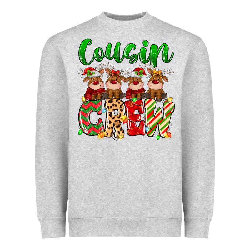 Cousin Crew Christmas Deer Heavyweight Sweatshirt by MaliasSmallBusiness | Teevron