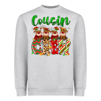 Heather Grey cousin crew christmas deer Heavyweight Sweatshirt - MaliasSmallBusiness