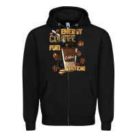 Black energy coffee fuel station Zipper Hoodie - Artiststas