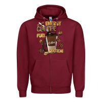 Burgundy energy coffee fuel station Zipper Hoodie - Artiststas