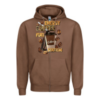 Chestnut energy coffee fuel station Zipper Hoodie - Artiststas