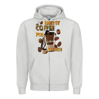 Dove Grey energy coffee fuel station Zipper Hoodie - Artiststas