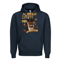 Navy energy coffee fuel station Zipper Hoodie - Artiststas