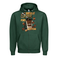 Sports Green energy coffee fuel station Zipper Hoodie - Artiststas