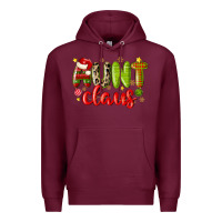 Burgundy aunt claus Premium Hoodie - MaliasSmallBusiness