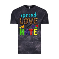 Cloud Black spread love not hate Vintage Tee - texasbilliewilder