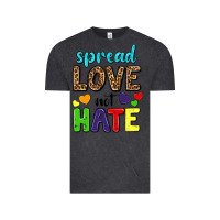 Vintage Black spread love not hate Vintage Tee - texasbilliewilder