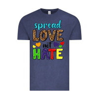 Vintage Denim spread love not hate Vintage Tee - texasbilliewilder