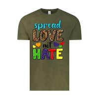 Vintage Olive spread love not hate Vintage Tee - texasbilliewilder
