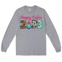 Heather Grey Happy Easter 2023 Easter Day Long Sleeve Tee - Neo Western