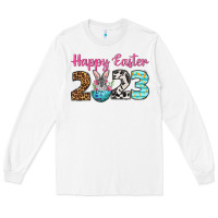 White Happy Easter 2023 Easter Day Long Sleeve Tee - Neo Western