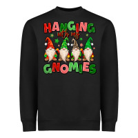 Black hanging with my gnomies Heavyweight Sweatshirt - MaliasSmallBusiness