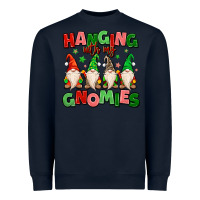 Navy hanging with my gnomies Heavyweight Sweatshirt - MaliasSmallBusiness