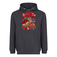 Smoke valentines day skeleton Heavyweight Hoodie - NancyCooperArtShop