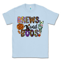 Dusty Blue Brews And Boos Classic Tee - CowhideDigitalArt