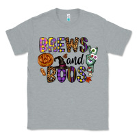 Heather Grey Brews And Boos Classic Tee - CowhideDigitalArt