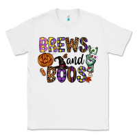 White Brews And Boos Classic Tee - CowhideDigitalArt