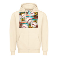 Sandshell baseball leopard sunflower Zipper Hoodie - JahusDesignShop