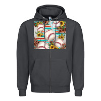 Smoke baseball leopard sunflower Zipper Hoodie - JahusDesignShop