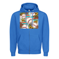 True Royal baseball leopard sunflower Zipper Hoodie - JahusDesignShop