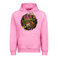 Fuchsia Pink Mardi Gras red Angus Urban Hoodie - LillyAllenDesigns