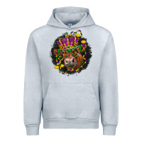 Heather Grey Mardi Gras red Angus Urban Hoodie - LillyAllenDesigns