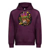 Mauve Wine Mardi Gras red Angus Urban Hoodie - LillyAllenDesigns