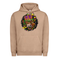 Pigment Burro Mardi Gras red Angus Urban Hoodie - LillyAllenDesigns
