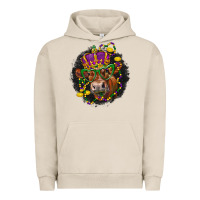 Pigment French Oak Mardi Gras red Angus Urban Hoodie - LillyAllenDesigns