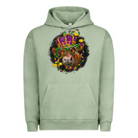 Pigment Oil Green Mardi Gras red Angus Urban Hoodie - LillyAllenDesigns