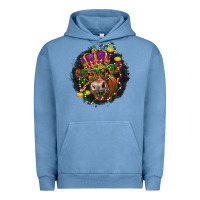 Pigment Pebble Blue Mardi Gras red Angus Urban Hoodie - LillyAllenDesigns