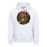White Mardi Gras red Angus Urban Hoodie - LillyAllenDesigns