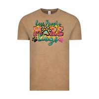 Vintage Coffee less people more dogs paw zillion Vintage Tee - Zillion Design Studio